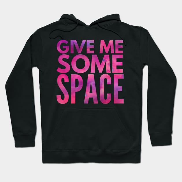 Give Me Some Space Red Pink Star Nebula Hoodie by AstroGearStore